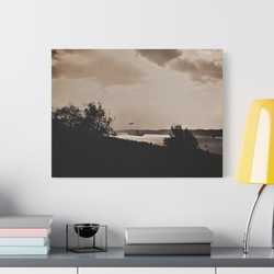 Navy Day New York October 27th 1945 Plane Satin Canvas Stretched - 24″ x 18″ (Horizontal) 1.5" - Canvas