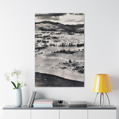 Springs at top of Jupiter Terrace Yellowstone Canvas Gallery Wraps 32″ x 48″ 1.25"