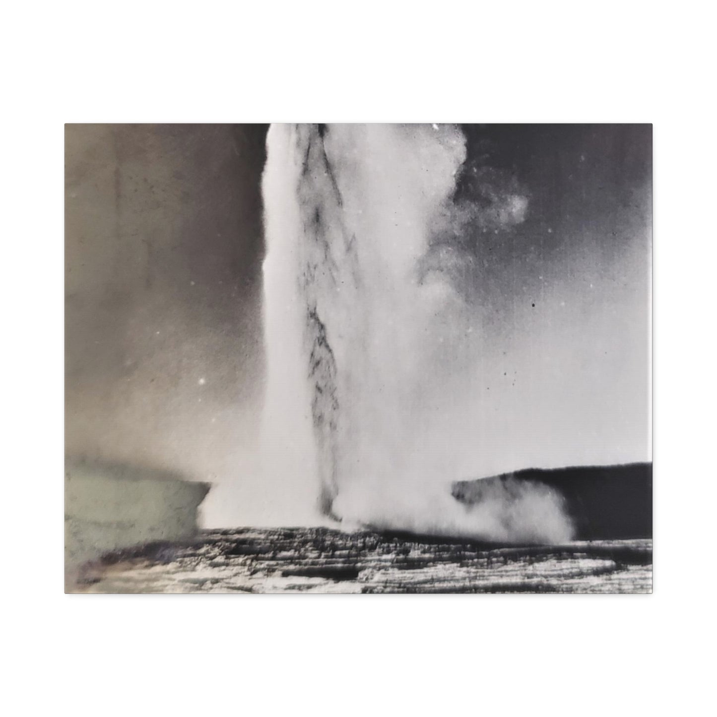 Old Faithful Geyser Yellowstone Stretched Canvas