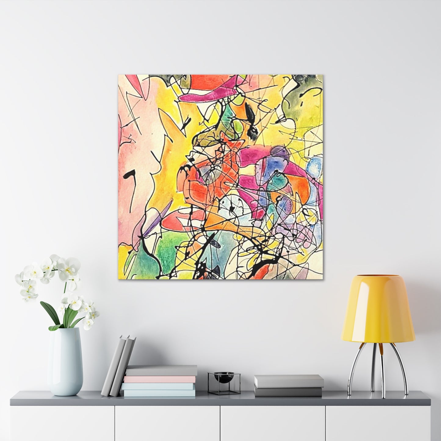 Colorful Abstract Canvas Gallery Wraps 36″ x 36″ 1.25"