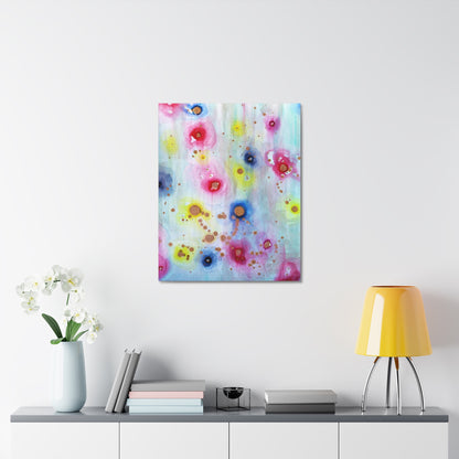 Raining Blooms Stretched Canvas