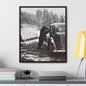 Yellowstone Bear Car Gallery Canvas Wraps Vertical Frame 20″ x 24″ Premium Gallery Wraps (1.25″) Black