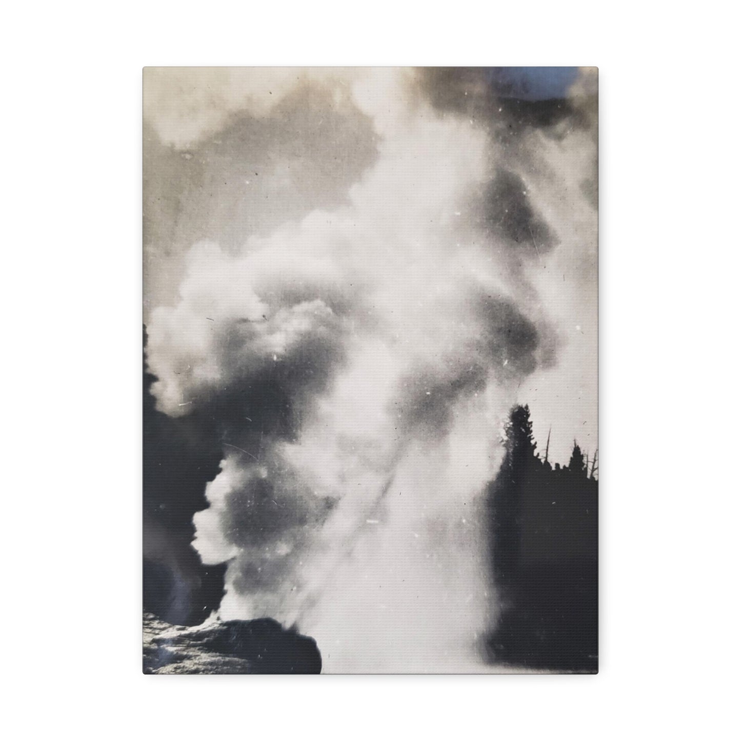 Riverside Geyser Yellowstone Stretched Canvas