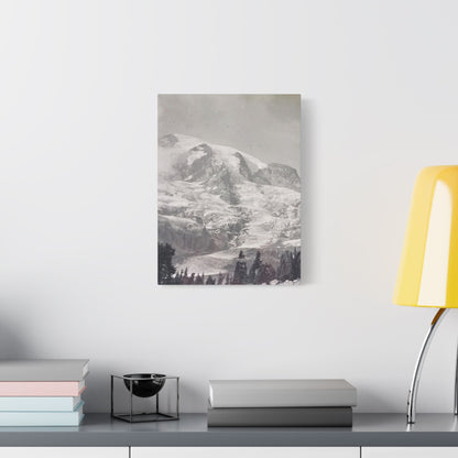 Mount Rainier Satin Canvas Stretched