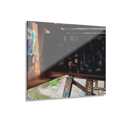 Graffiti Bridge Acrylic Print — Urban Decay Photo Wall Art French Cleat Hanging - - Home Decor