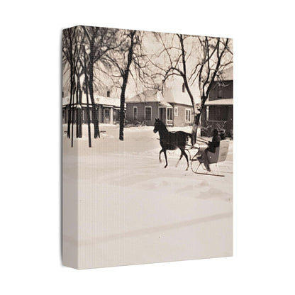 Carriage Ride Satin Canvas Stretched