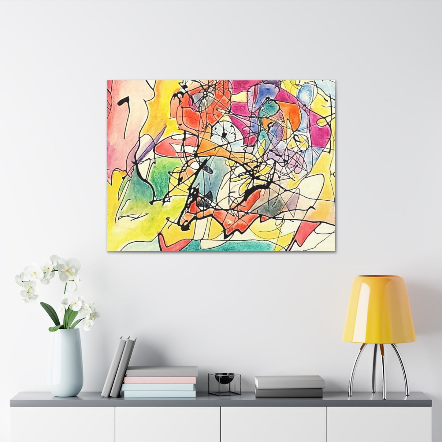 Colorful Abstract Canvas Gallery Wraps 40″ x 30″ 1.25"