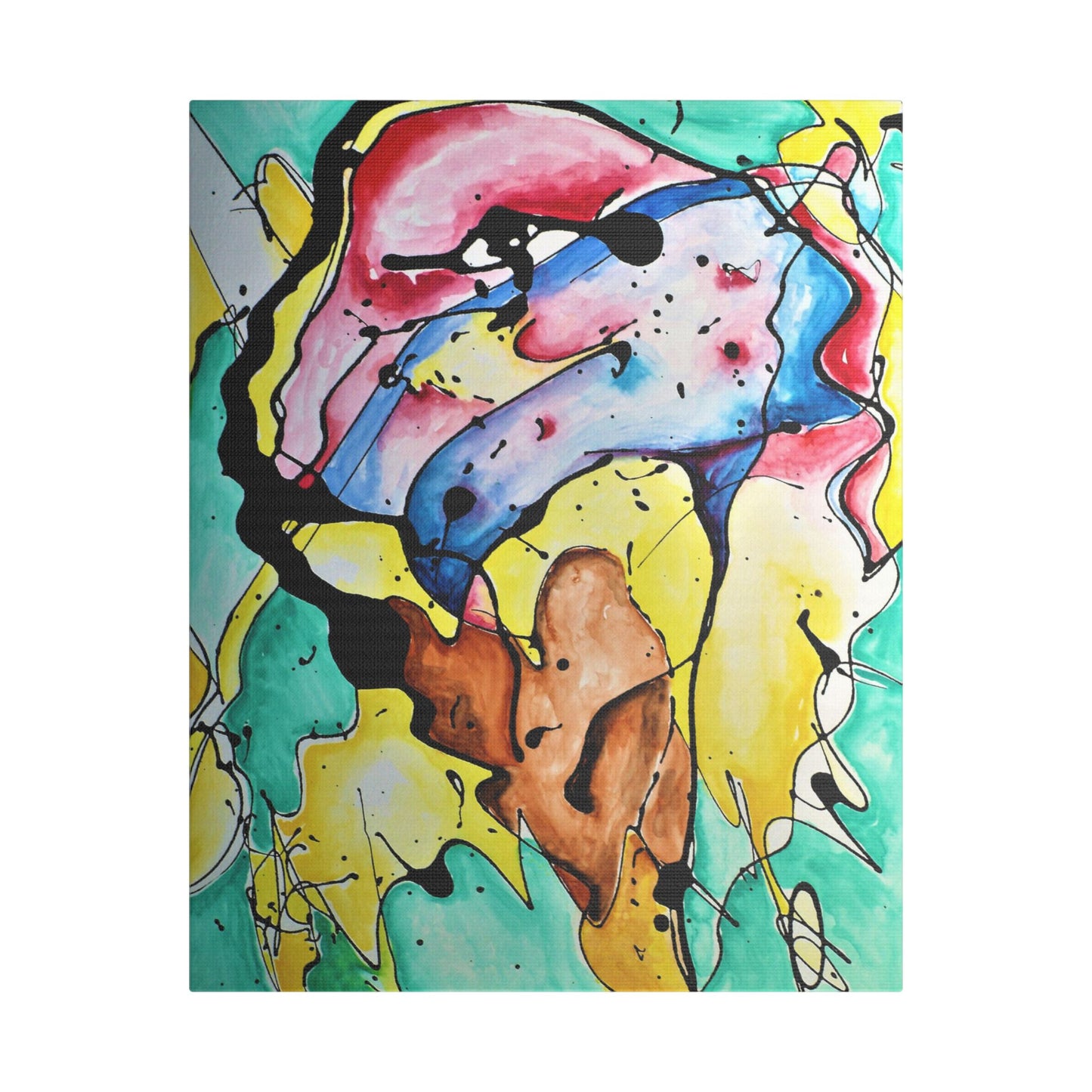 3rd Eye Sundae Satin Canvas Stretched - Kia Day Design
