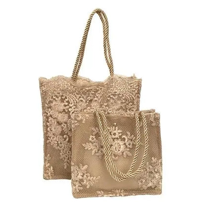 Embroidery Lace Canvas Bag