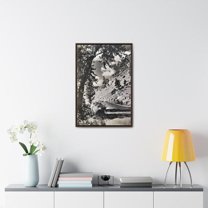 Eagles Nest Rock Yellowstone Gallery Canvas Wraps Vertical Frame 20″ x 30″ 1.25" Walnut