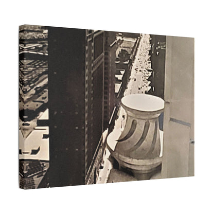 Michigan Ave Chicago Satin Canvas Stretched