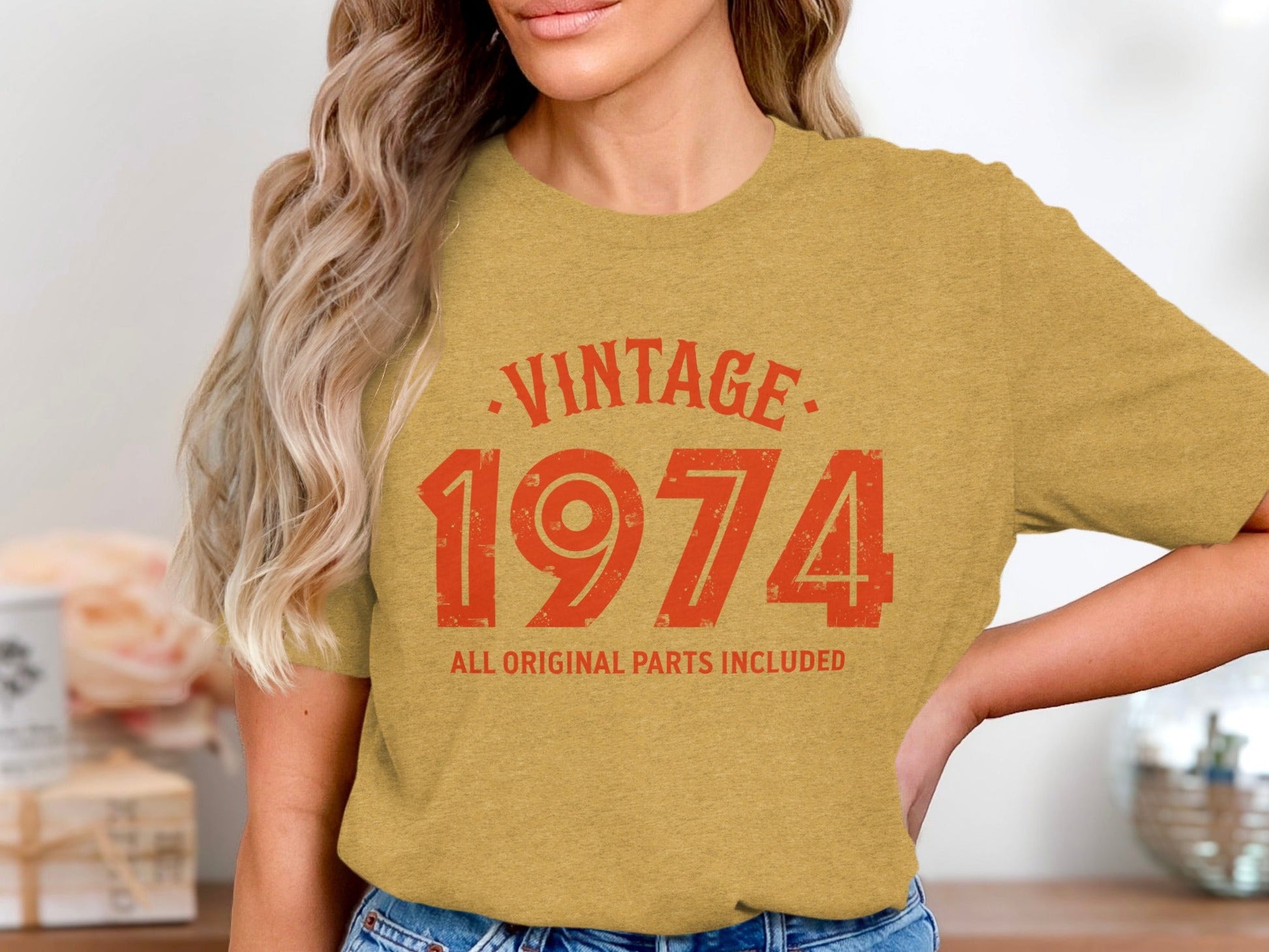 Vintage 1974 All Original Parts Included Birthday T-Shirt- Cloud 16 Clothing Co.- {{Product type}}