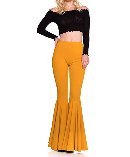 Solid Wide Leg Pant Leggings High Waist Cargo Pants Women