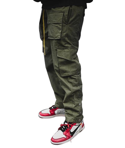 Vintage Embroidered Pocket Cargo Pants - - pants