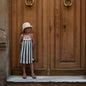 Blue Striped Sleeveless Dress and Camisole Shorts Sets blue white