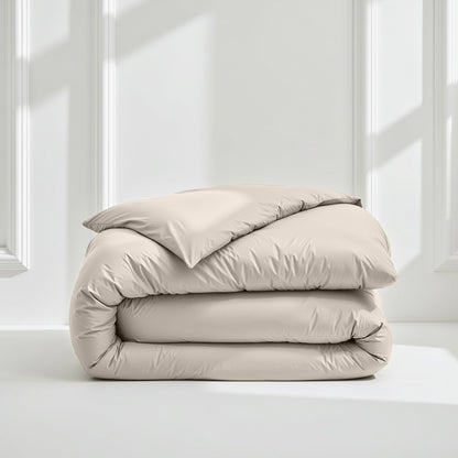 Luxe Australian Sateen Duvet Cover - Sand Button Closure - Home - Bed
