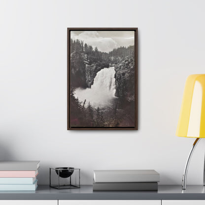 Upper Falls Yellowstone Gallery Canvas Wraps Vertical Frame 12″ x 18″ Premium Gallery Wraps (1.25″) Walnut