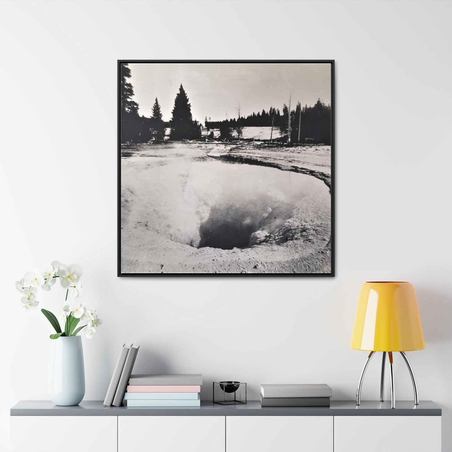 Morning Glory Pool Yellowstone Gallery Canvas Wraps, Square Frame