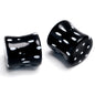 Black Acrylic Polka Dots White Double Flare Plug Set - 11mm (7 16") - PLUG Double Flare