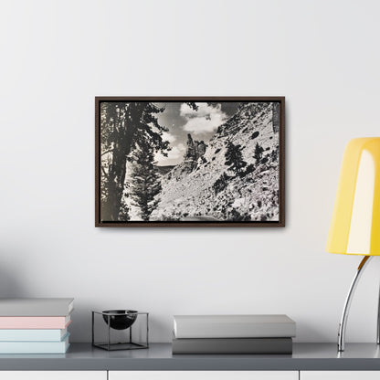 Eagles Nest Rock Yellowstone Gallery Canvas Wraps Horizontal Frame 18″ x 12″ Walnut 1.25"