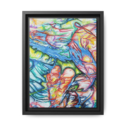 Multi-Color Abstract Framed Canvas Art Print - Kia Day Design
