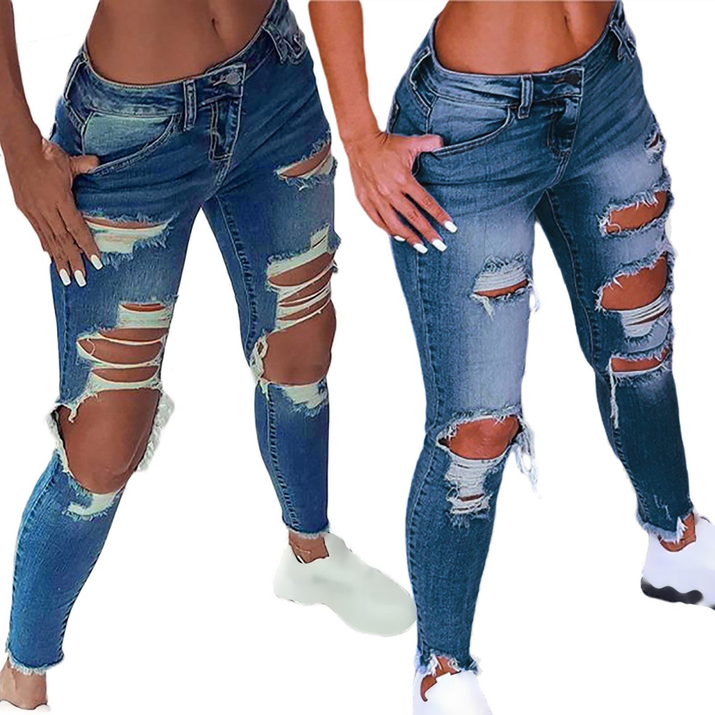Womens Street Style Ripped Jeans - - Women's Fashion - Women's Clothing - Bottoms - Jeans