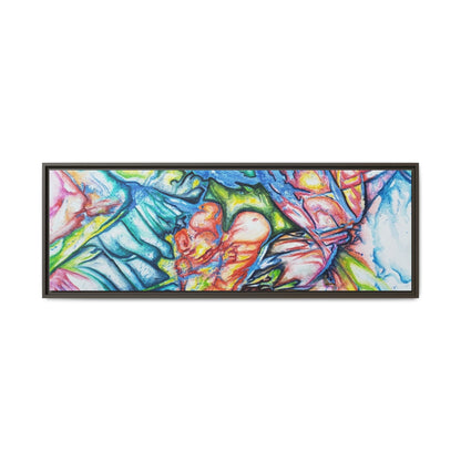 Multi-Color Abstract Framed Canvas Art Print - Kia Day Design