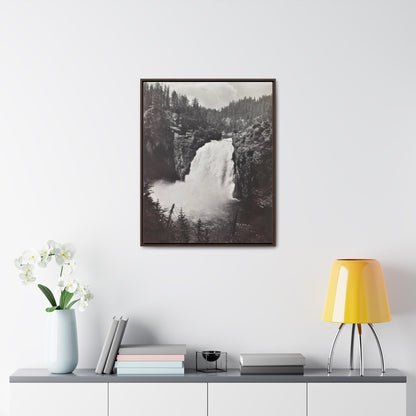 Upper Falls Yellowstone Gallery Canvas Wraps Vertical Frame 24″ x 30″ Premium Gallery Wraps (1.25″) Walnut