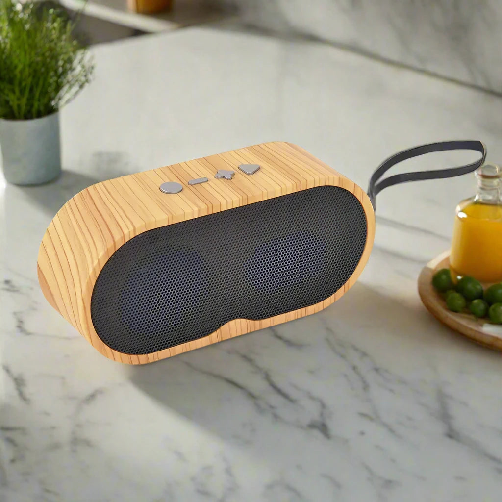 Small Speaker Retro Wireless Wooden Bluetooth Speaker With HD Sound FM Radio