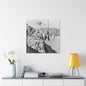Suspended Boulder Dam Worker Canvas Gallery Wraps 30″ x 30″ 1.25"