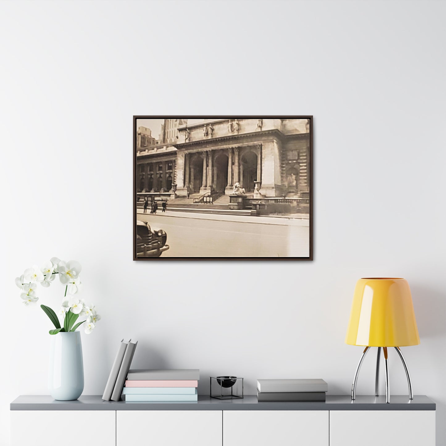 New York Public Library Gallery Canvas Wraps, Horizontal Frame