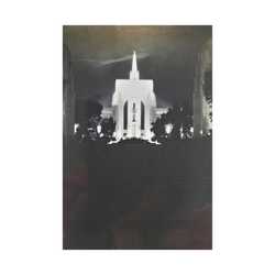 Golden Gate International Exposition Night Satin Canvas Stretched