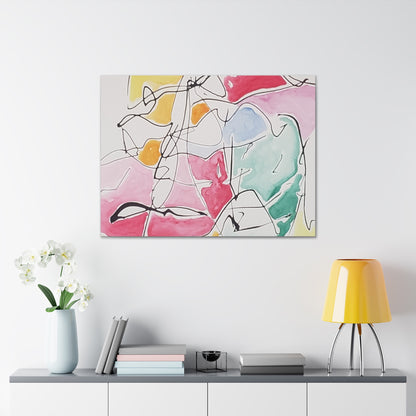 Abstract Face Canvas Gallery Wraps 40″ x 30″ 1.25"