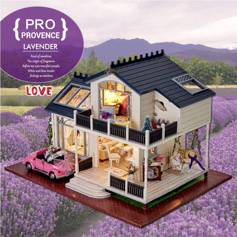 Provence Large Handmade Model House Kit - - dollhouse