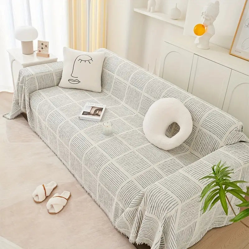 Soft Chenille Washable Cover - - Sofa blanket