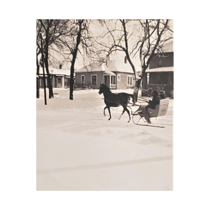 Carriage Ride Satin Canvas Stretched 24" x 30" (Vertical) 1.5"