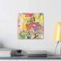 Colorful Abstract Canvas Gallery Wraps 16″ x 16″ 1.25"