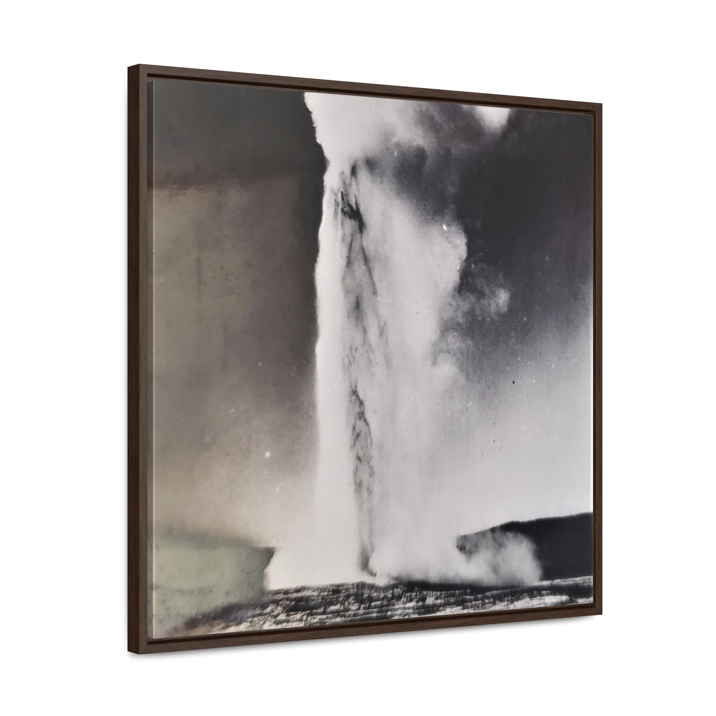 Old Faithful Geyser Yellowstone Gallery Canvas Wraps, Square Frame