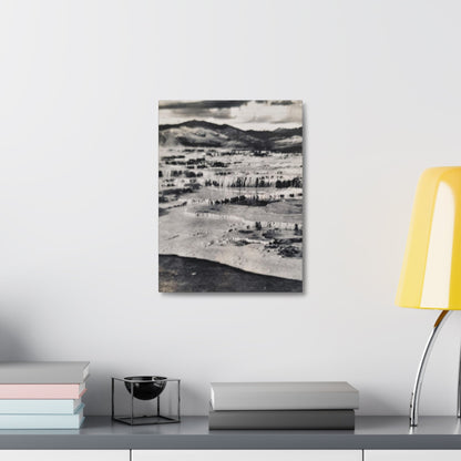 Springs at top of Jupiter Terrace Yellowstone Stretched Canvas 1.5" 12″ x 16″