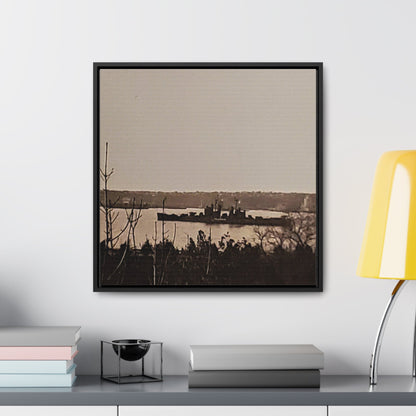 Navy Day New York October 27th 1945 Gallery Canvas Wraps Square Frame 20″ x 20″ 1.25" Black