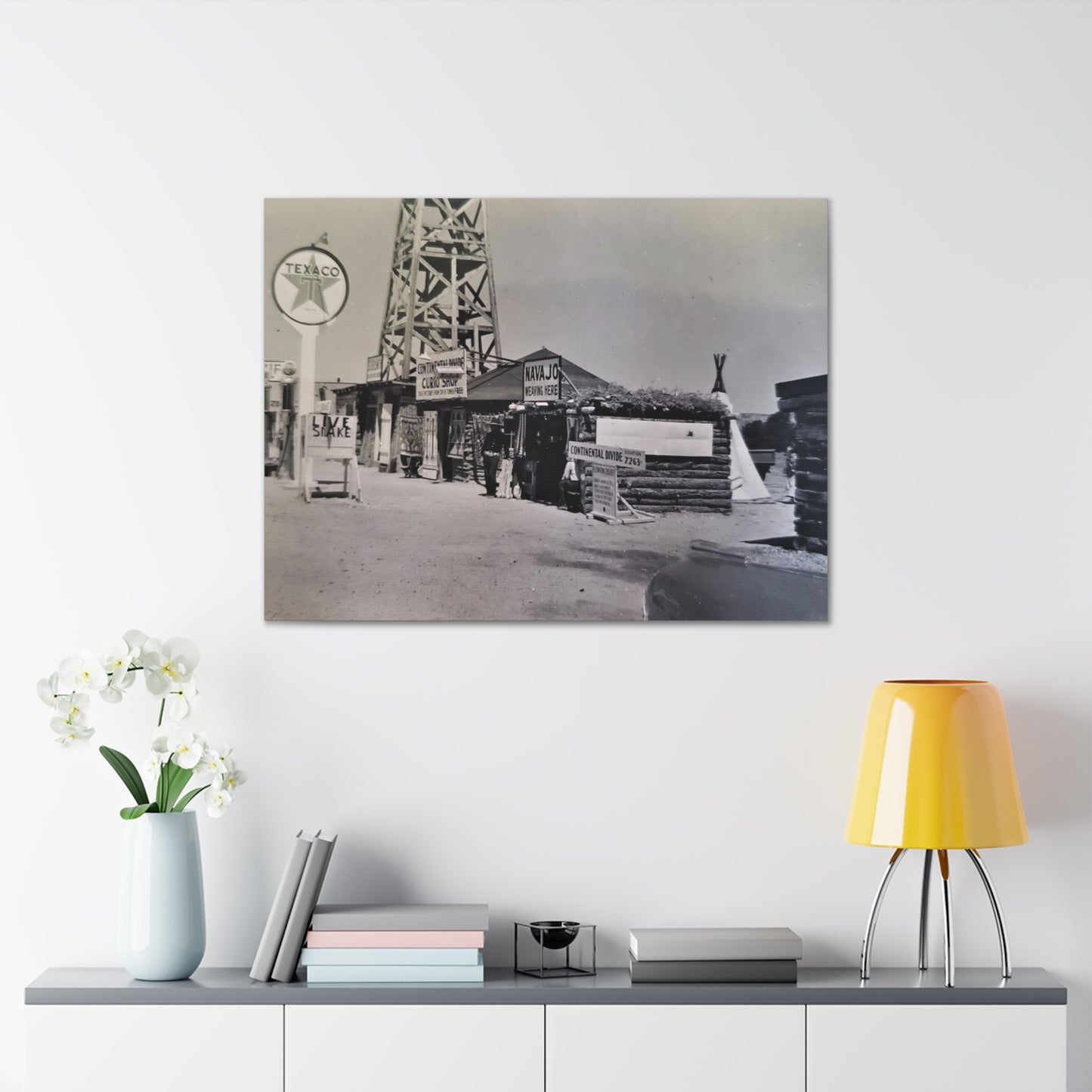 Texaco Station Continental Divide Canvas Gallery Wraps