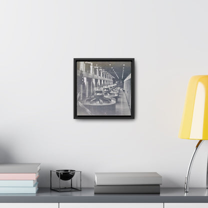 Boulder Dam Powerhouse Gallery Canvas Wraps Square Frame 10″ x 10″ 1.25" Black