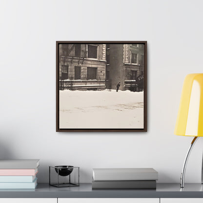 430 W 119th St New York Gallery Canvas Wraps Square Frame 16″ x 16″ Premium Gallery Wraps (1.25″) white black