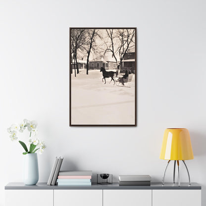 Carriage Ride Gallery Canvas Wraps Vertical Frame 24″ x 36″ Premium Gallery Wraps (1.25″) Walnut