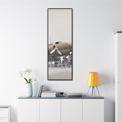 Boeing B-17 Bomber Gallery Canvas Wraps Vertical Frame 20″ x 60″ 1.25" Walnut