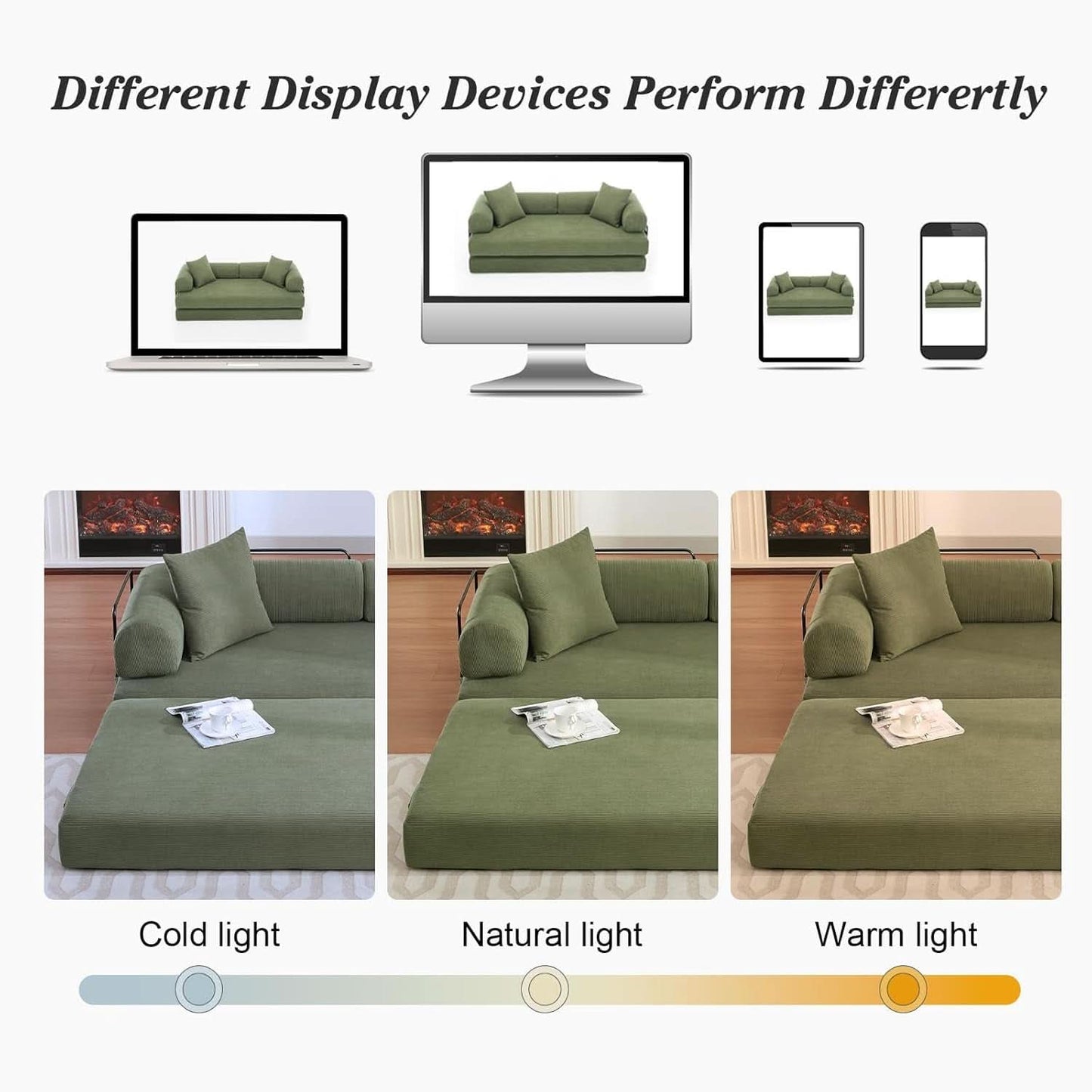 78.5 Inch Convertible Folding Sofa Bed with Versatility- ShipItFurniture- {{Product type}}