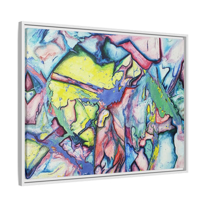 Alien Abstract Colorful Framed Canvas Art - Kia Day Design