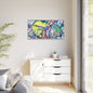 Alien Abstract Colorful Framed Canvas Art - Kia Day Design