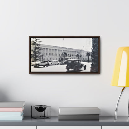 Sunset Bowling Center Largest in U.S 1939 Gallery Canvas Wraps Horizontal Frame 20″ x 10″ Walnut Premium Gallery Wraps (1.25″)