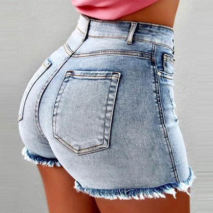 Washed Ripped Jeans Short Women Short Jeans